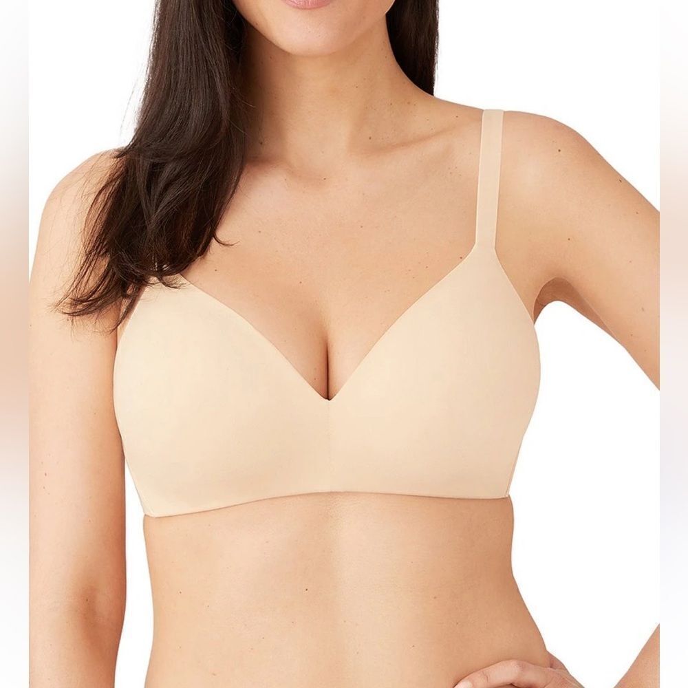 Excellent Wacoal Nude Full-Coverage Underwire Bra w/ Adjustable Straps 34F